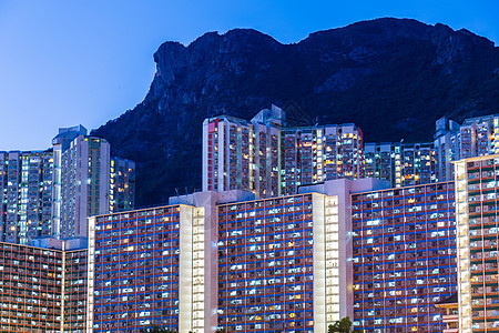 香港九龙区民居区狮子住宅风景城市民众公吨大都会岩石人口景观图片