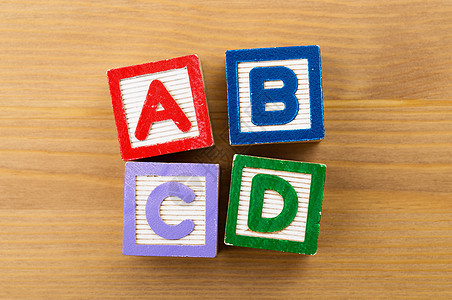 ABCD 玩具块游戏童年知识正方形语言木头教育立方体构造字母图片