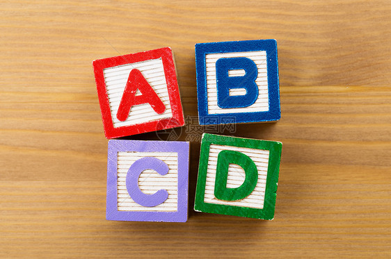 ABCD 玩具块游戏童年知识正方形语言木头教育立方体构造字母图片