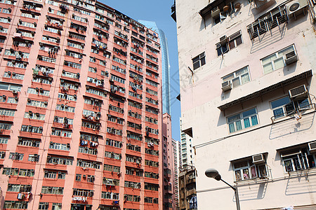 香港的住宅楼群建设人口建筑学公寓建筑民众城市住房贫困贫民窟窗户图片