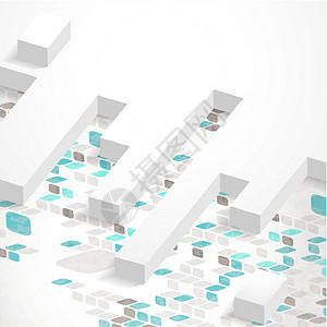 摘要 3D 几何设计盒子技术正方形灰色白色艺术立方体菱形插图图片