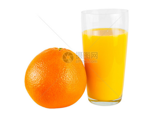 橙汁和水果饮料饮食橙子液体食物果汁白色热带圆形图片