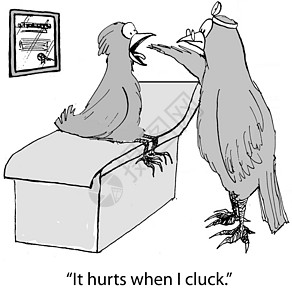 喉酸药品飞行保险医生漫画医师流感讲话保健鸭子图片
