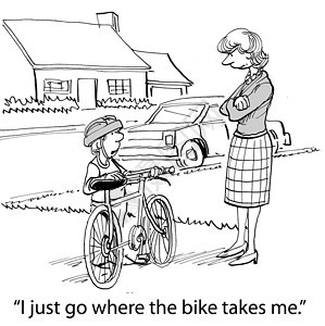 儿童与自行车背景图片