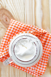 Kefir 克菲尔饮食奶油玻璃养分饮料食物早餐乡村厨房木头图片