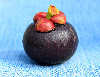 新鲜芒果水果农业甜点食物热带山竹紫色蓝色图片