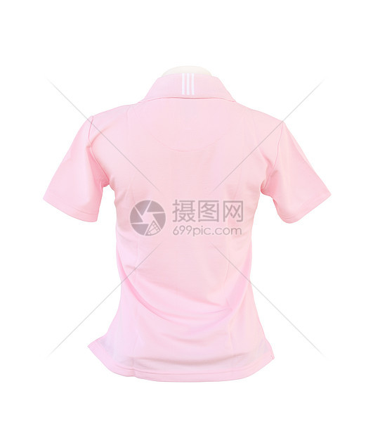 白色背景的模特片上的女性衬衫模板T恤衣服模型马球袖子女孩人体身体剪裁成人精品图片