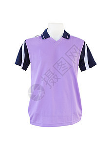 白色背景的模特片上的男性衬衫模板Name马球紫色尺寸男人运动袖子身体零售小路纺织品图片