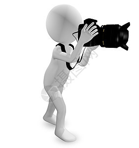 男用照相机插图玻璃反射摄影男人白色绘画相机光电摄影师图片