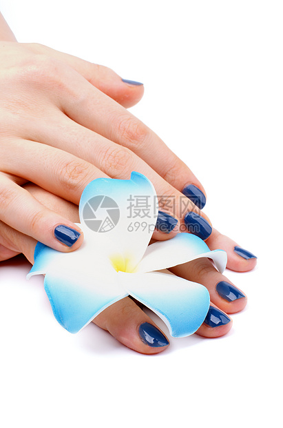 蓝色修甲卫生搪瓷人类指甲油指甲理念女性肉色手指化妆品图片