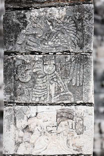 美洲虎勇士奇琴伊查的神庙宗教地标目的地地方建筑学废墟雕塑外观寺庙旅行图片
