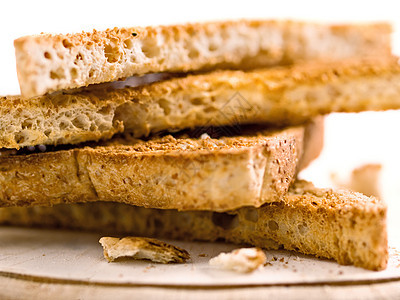 烤面包糖类化合物褐色食物早餐碳水淀粉水平面包图片