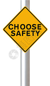 选择安全道路交通白色标志路标工作概念口号警告场所图片