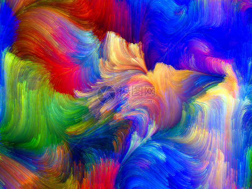 颜色的内在生命运动作品艺术品色迹想像力渲染轨迹旋转光谱墙纸图片