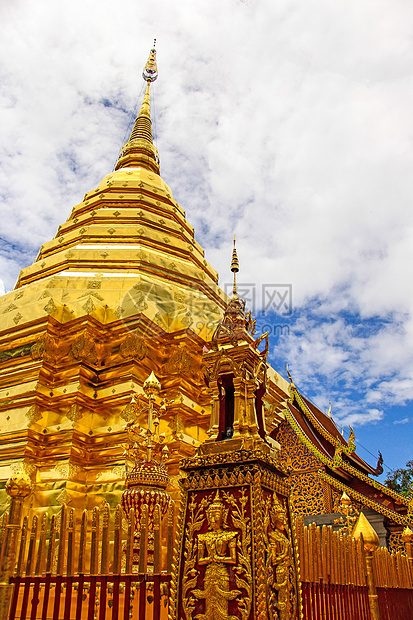 寺宗教寺庙土井雕像游客地标旅行佛教徒金子天空图片