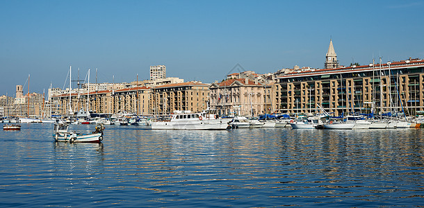 马赛旧港码头游艇港口城市图片