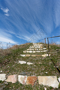 马克利堡垒的石头楼梯图片