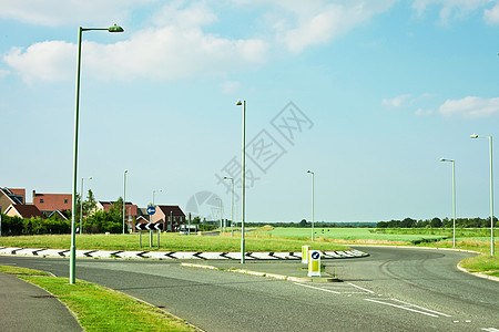 现代道路网络小路路灯街道英语绿化带人行道代码旅行灯柱图片