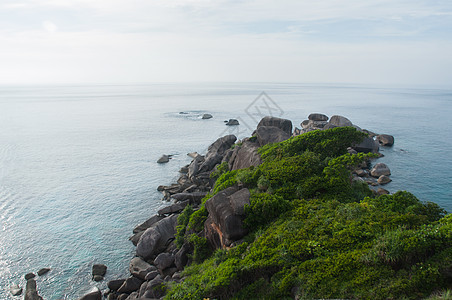 泰国西米兰岛的象征岩石石头天空蓝天图片