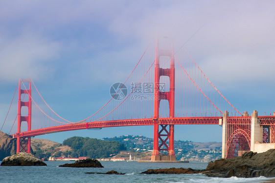 金门大桥旅游地方摄影冲浪结构海洋日落地标爬坡运输图片