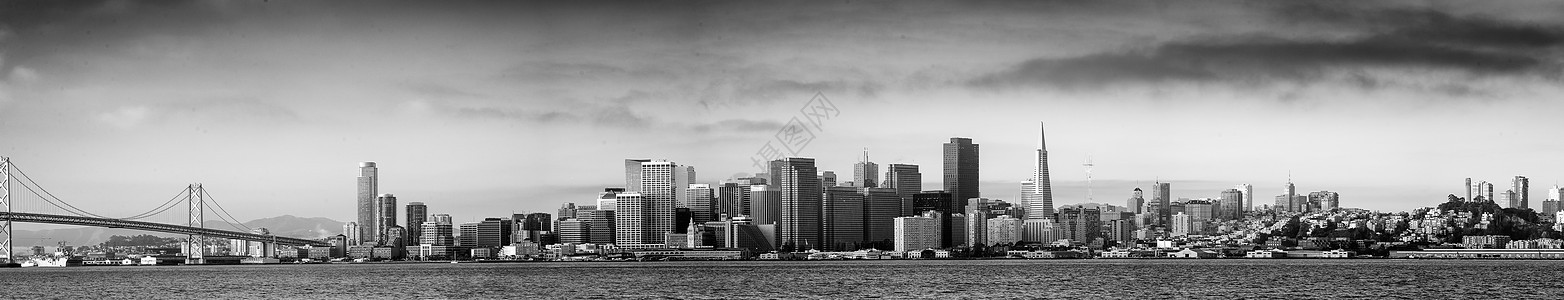 旧金山天际文娱摄影黑与白城市外观旅游都市景观建筑全景图片
