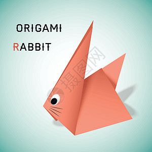 兔子折纸背景图片