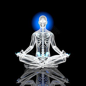 Yoga 瑜伽冥想姿势照明沉思训练精神女性力量身体成人运动专注图片
