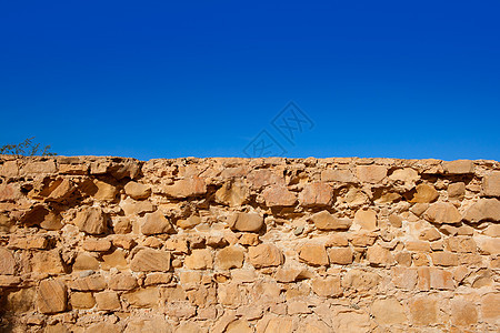 塔巴尔卡岛堡建砖工事墙建筑砖墙蓝色建筑学天空瓦砾天堂岩石石墙栅栏图片