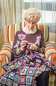 女人的肖像 编织古典羊毛纺织品毛衣艺术女士女性钩针工作工艺闲暇床罩图片