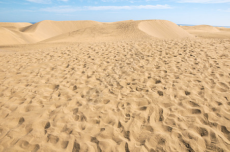 沙丘沙漠质黄沙黄色波浪纹理沙漠质地图片