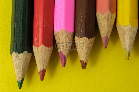 新彩色笔纸学校工具办公室铅笔木头艺术草图绘画蓝色橙子图片