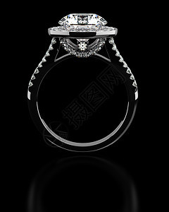 黑色钻石环女性金子反射礼物珠宝石头配饰已婚宝藏财富图片