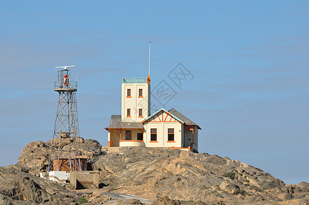 纳米比亚卢德雷茨灯塔灯塔岩石风景房子招待所建筑沙漠图片