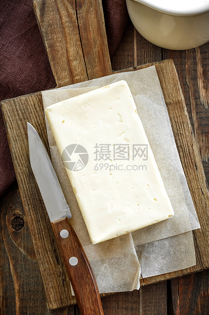 黄油乡村烹饪奶制品食品营养早餐立方体乳脂饮食木板图片