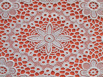 白布巾白色丝带红色工艺材料小地毯奶油地毯桌巾图片