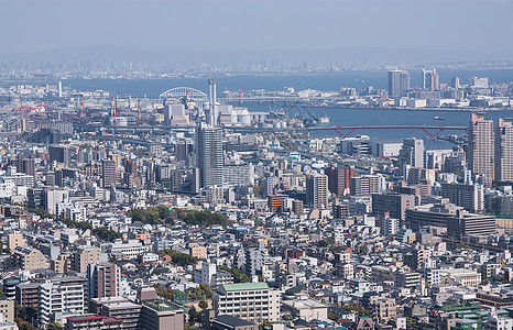 从高角度观察空气质量公寓景观员工商业城市高层建筑街道投资图片