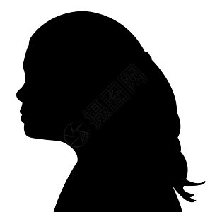 儿童头环影矢量男性绘画剪影图标头发个人女儿剪影头轮廓女性图片