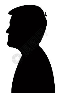 黑的 矢量的男孩头脖子思维青少年黑色白色男人思想家成人插图概念背景图片