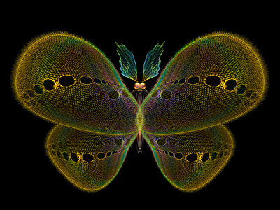 虚拟蝴蝶翅膀眼睛想像力昆虫学插图昆虫科学装饰品森林数学图片