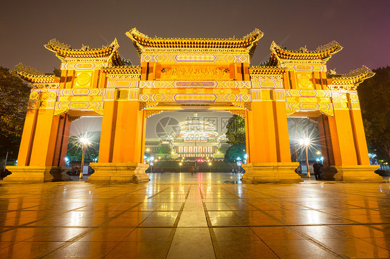 重庆万人大会堂建筑学纪念碑大厅古董红色文化建筑艺术城市图片