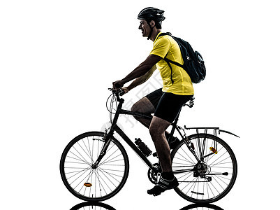 骑自行车骑山脚踏车的男子运动白色成年人山地阴影男人男性图片