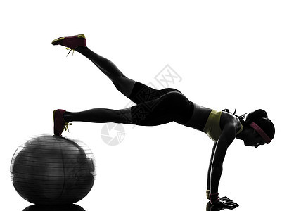 妇女行使健身锻炼功能的平板姿势女性运动装木板运动员位置健美阴影双腿训练仰卧起坐图片