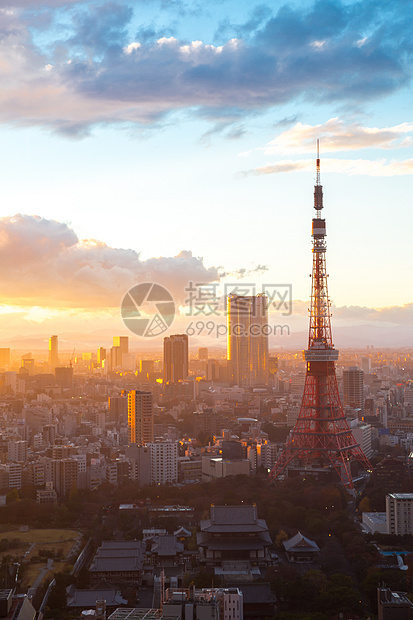 东京塔日落旅游旅行景观地方景点目的地城市观景台地标摩天大楼图片