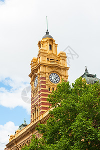 Flinders街车站街道建筑车站城市建筑学火车运输天空铁路旅行图片