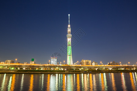 东京天树照明建筑物病房墨田建筑学天空天际城市建筑晴空塔景观图片