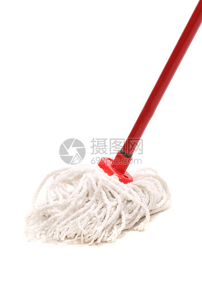 清理用的红色拖把清洁工家庭白色女佣房子家务地面厨房消毒卫生图片