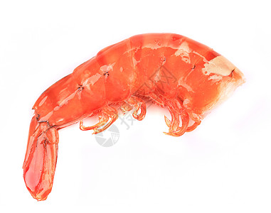 虾紧贴在白色上营养食物海鲜厨房动物美食甲壳饮食餐厅小龙虾图片