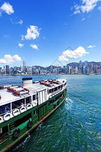 维多利亚港香港港地标血管运输摩天大楼游客旅游地方渡船金融全球图片