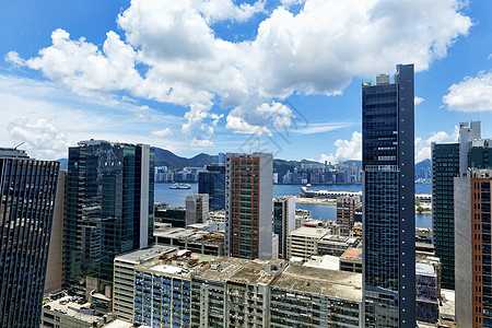 日办公楼 香港公元市中心中心建筑全景城市场景旅游蓝色旅行天际图片