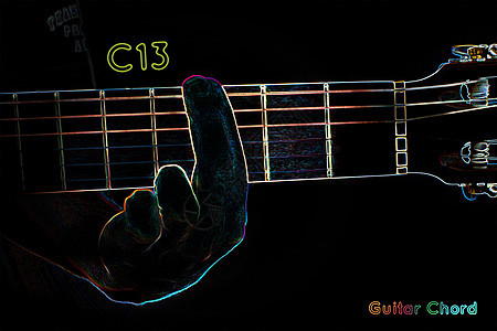 黑暗背景上的吉他和弦玩家指法技术手指吉他手音程男性音乐音乐会歌曲图片
